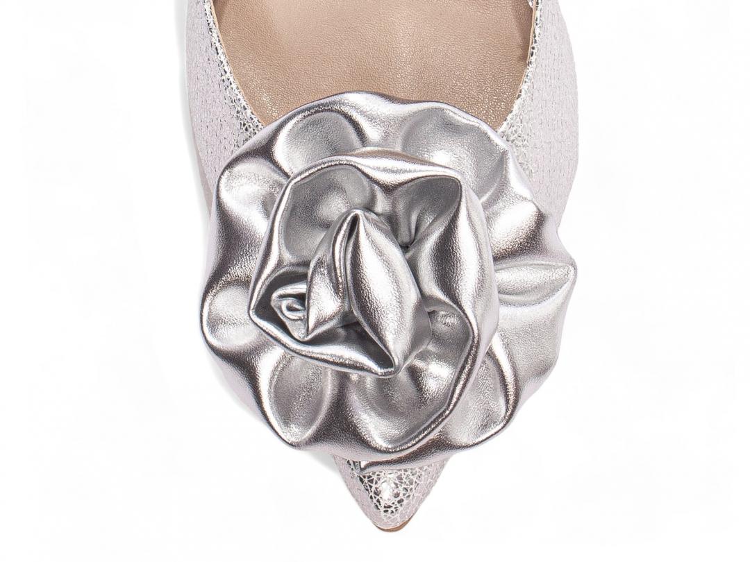 Sapato Scarpin Craquele Prata - Imagem 10