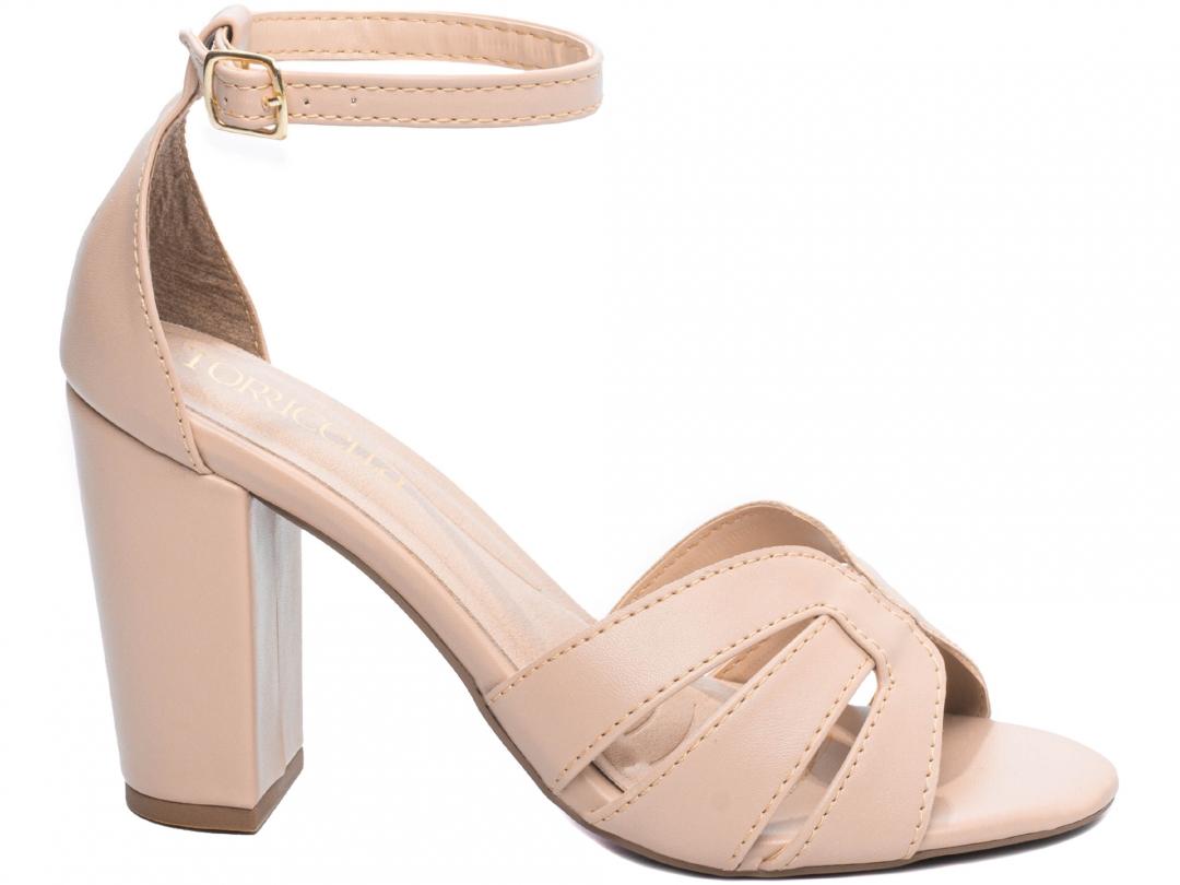 Sandália Feminina Salto Quadrado Napa Rose - Imagem 5