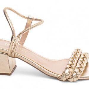 Sandália Feminina Napa Dourado